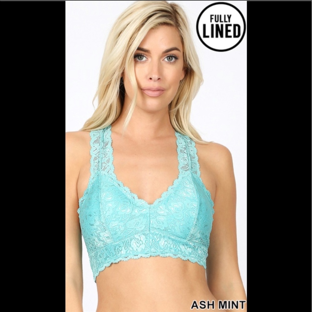Turquoise Lace Bralette